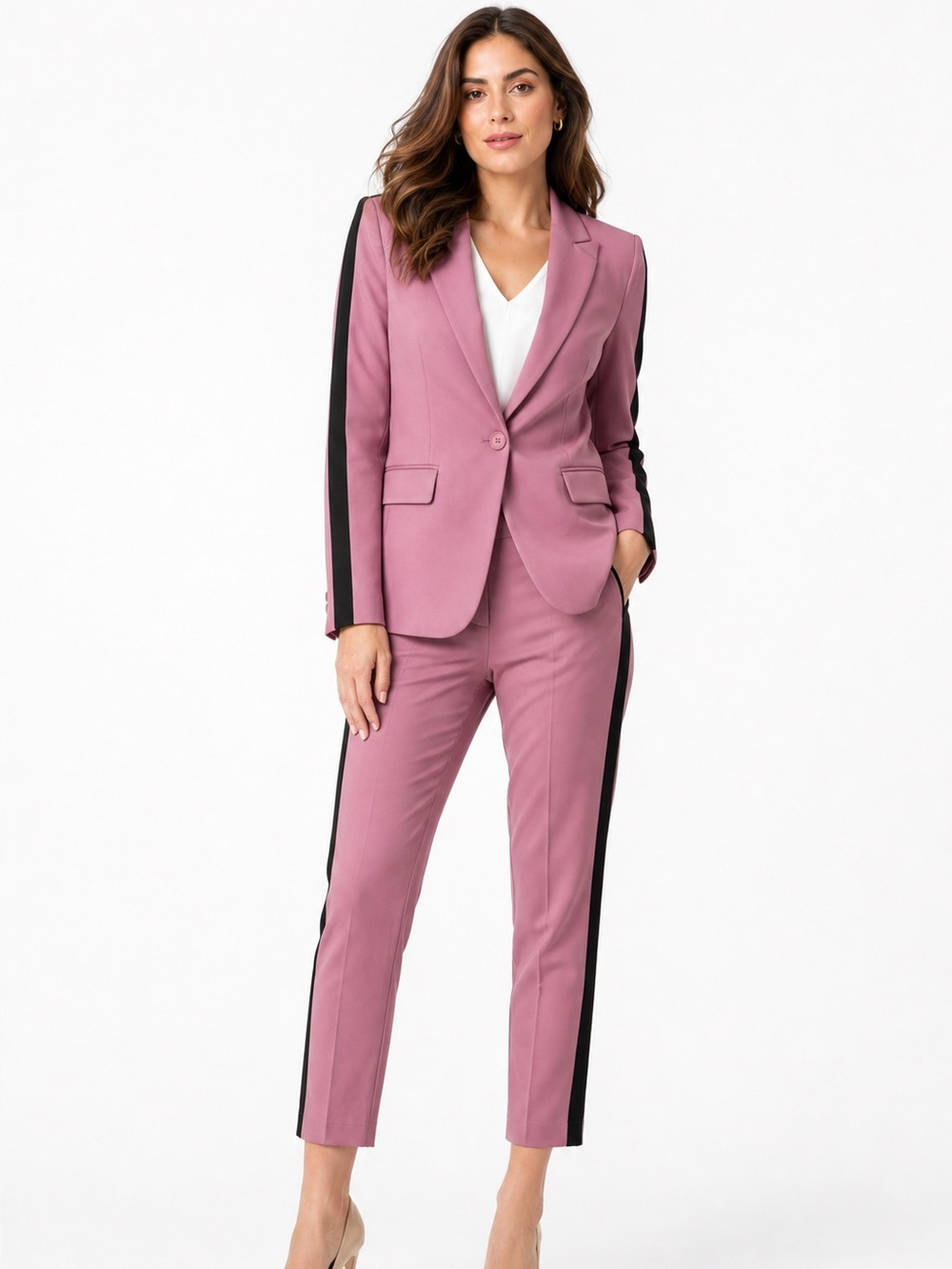 NWT Wildfang The Empower Color Block Tux Blazer And Slim Crop Pant Suit. Sz S/4